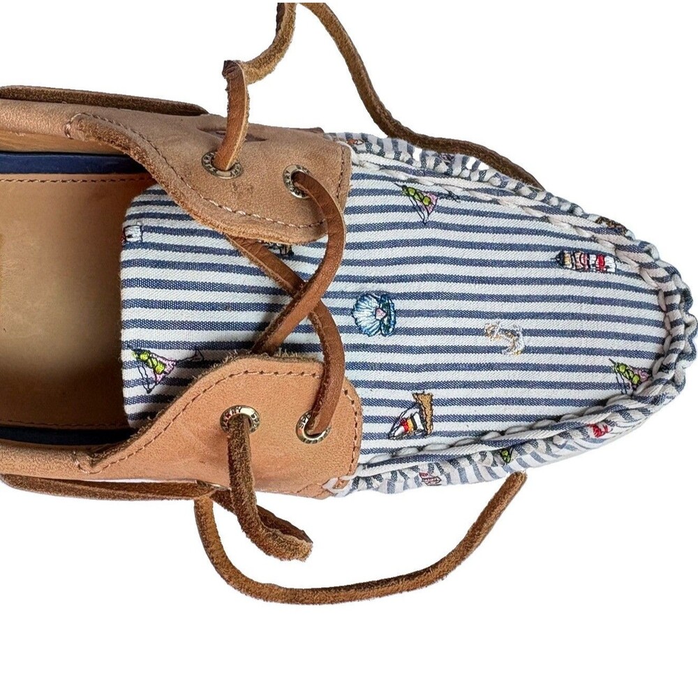 Sperry x Nordstrom Size 8.5 Women's Original Boat Shoes Nautical Top Siders - Picture 7 of 16